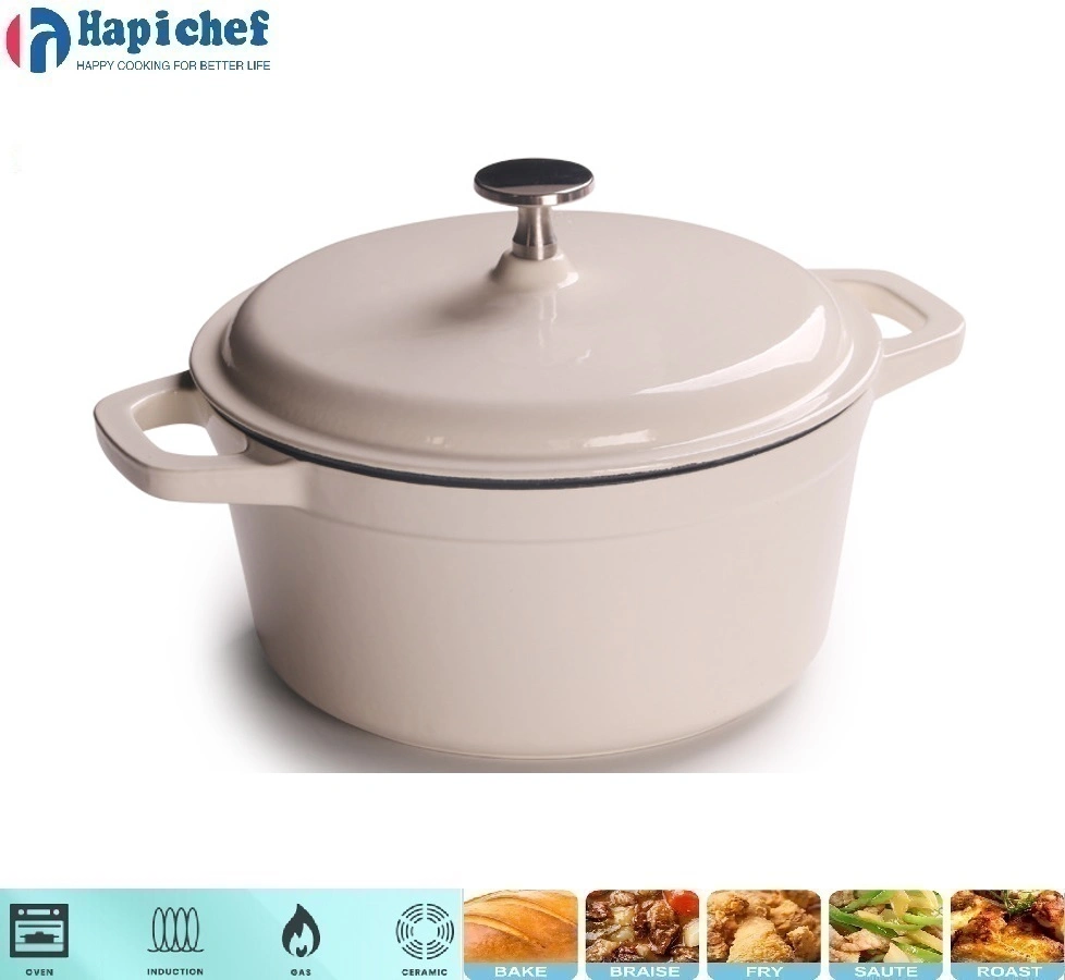 Hot Sell Cookware Hot Pot Soup Casserole Cast Iron Dutch Oven Round Shape Cooking Pot