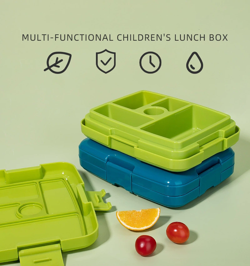 Children′ S Portable Five Compartment Bento Box Student Multi-Function Portable Lunch Box